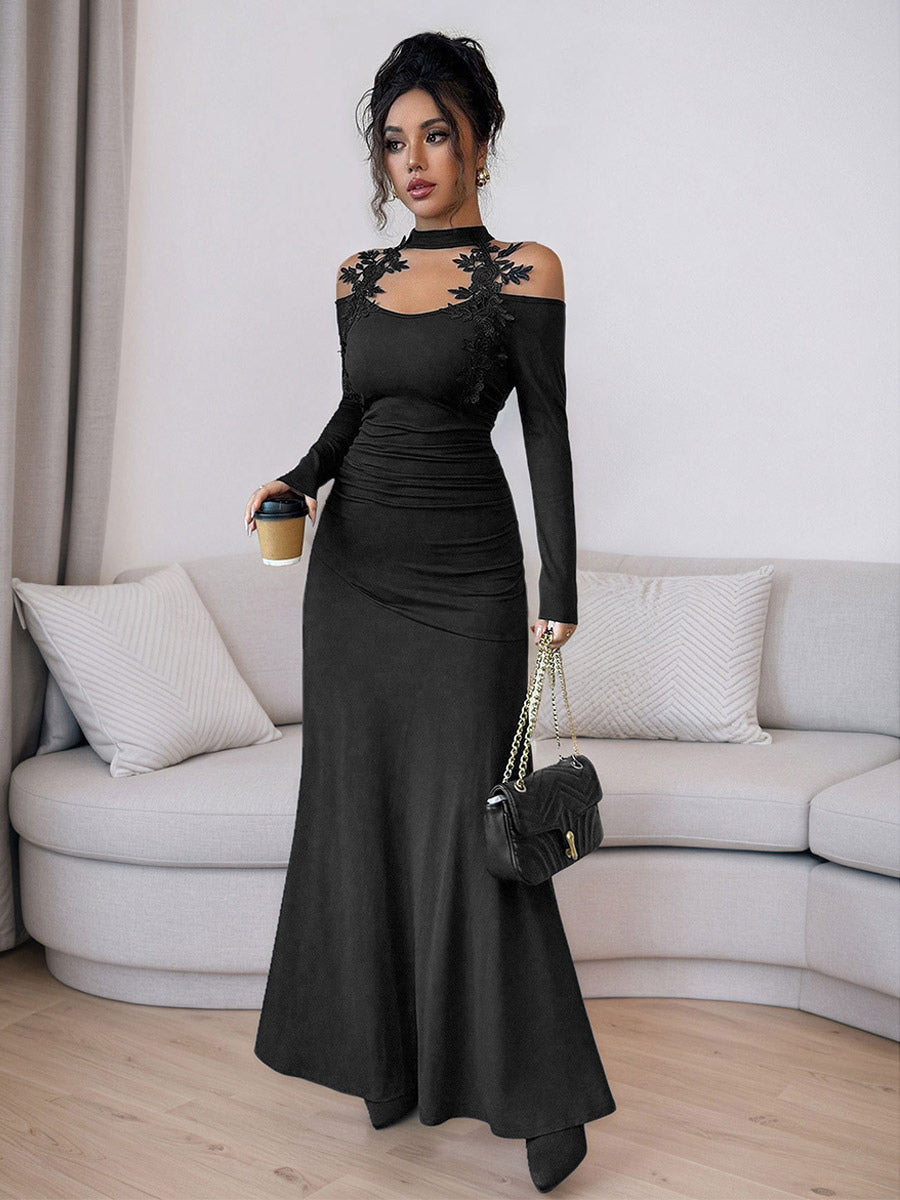 Black Fitted Longline Dress — view 3