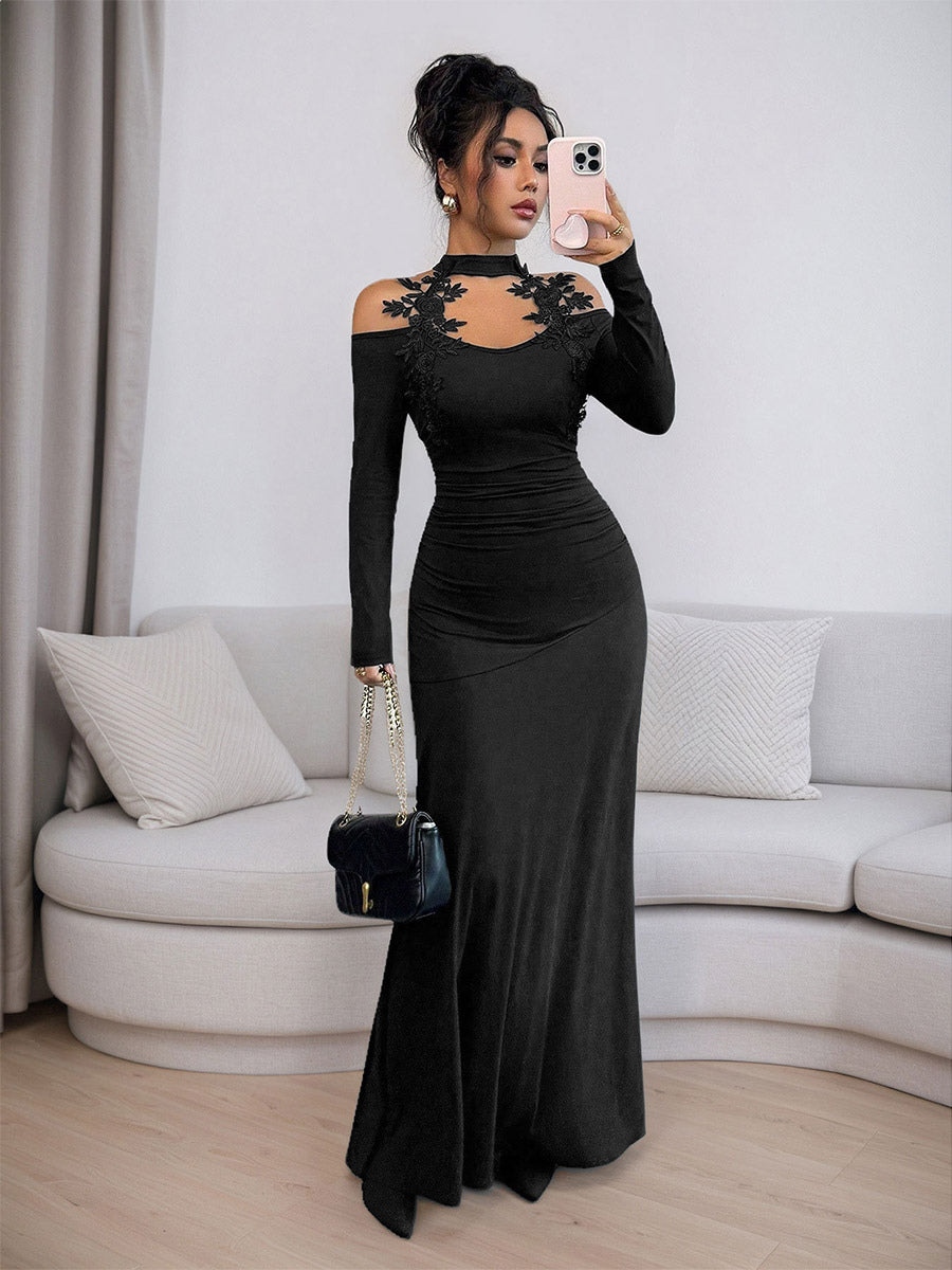 Black Fitted Longline Dress — view 1