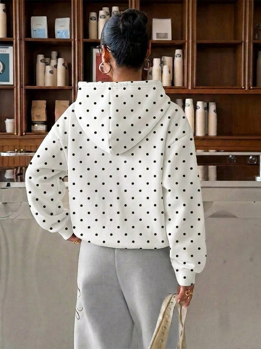 Brown Polka Dot Hoodie — view 2
