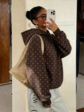 Brown Polka Dot Hoodie — view 3