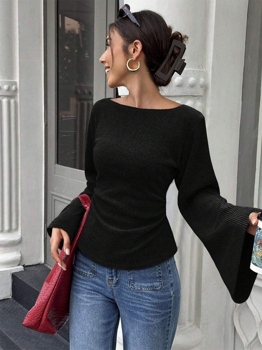 Hunter Green Off-Shoulder Knitted Jumper — view 2