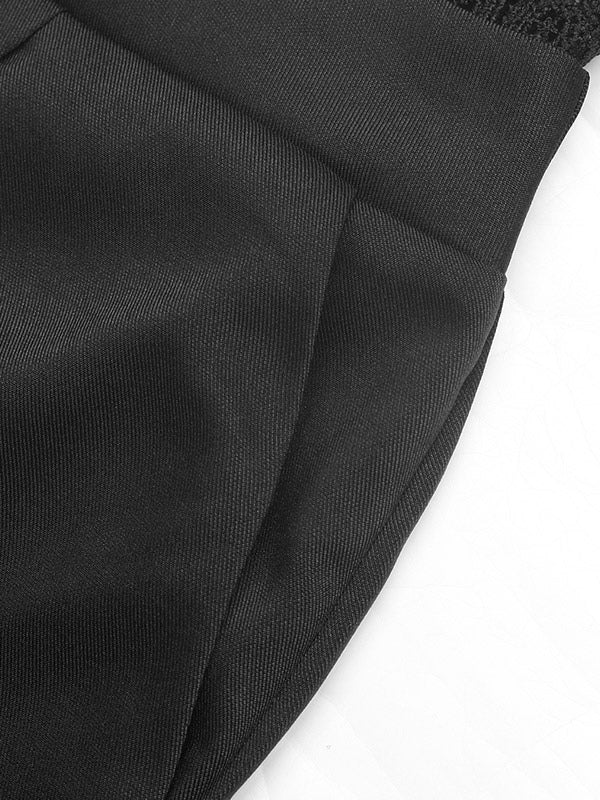 Black High-Waisted Wide-Leg Relaxed Trousers — view 3