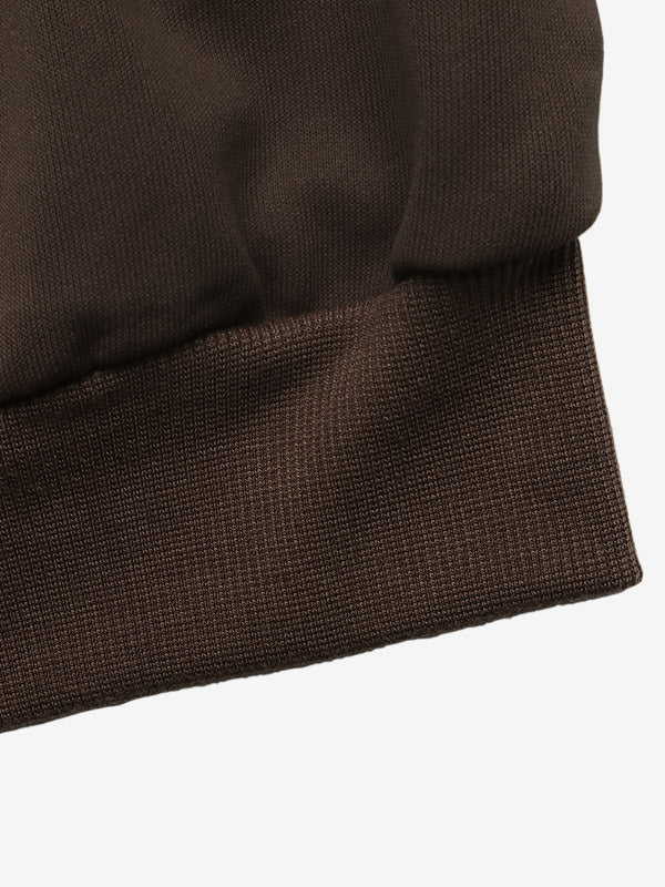 Brown Long-Sleeve Collared Blouse — view 5