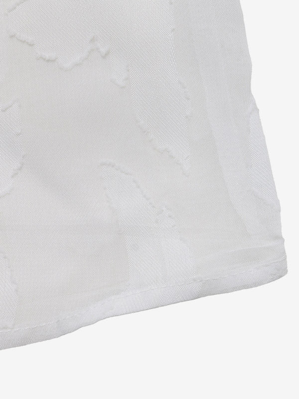 White Sheer Jacquard Blouse — view 6