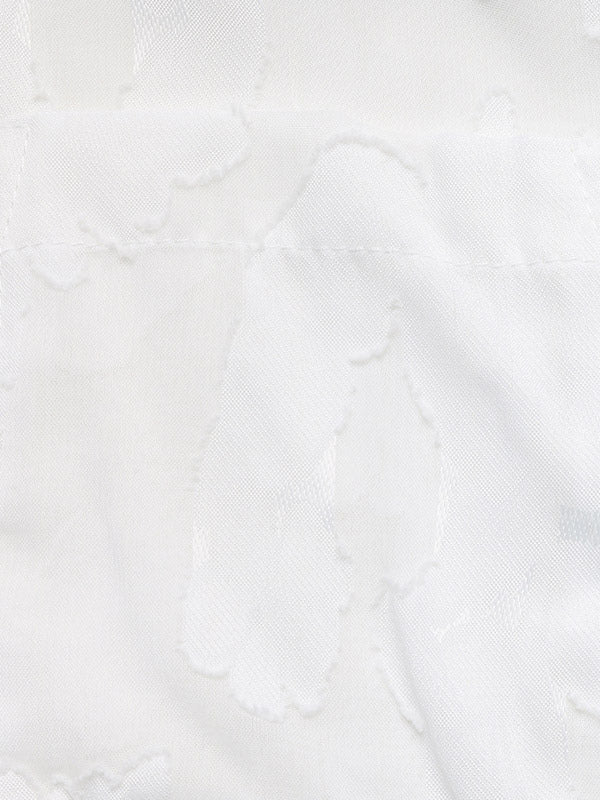 White Sheer Jacquard Blouse — view 5