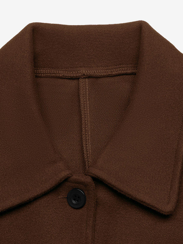 Brown Collared Short Coat — view 5