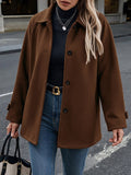Brown Collared Short Coat — view 1
