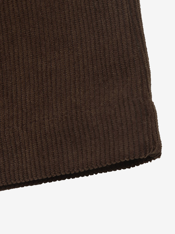 brown wide leg stretch panel trousers — view 4