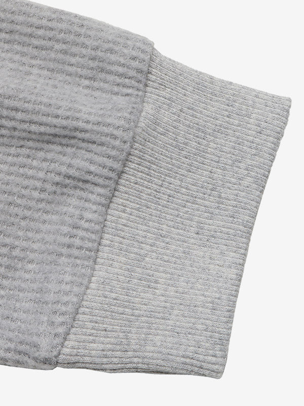 Grey V-Neck Relaxed Knitted Jumper — view 5