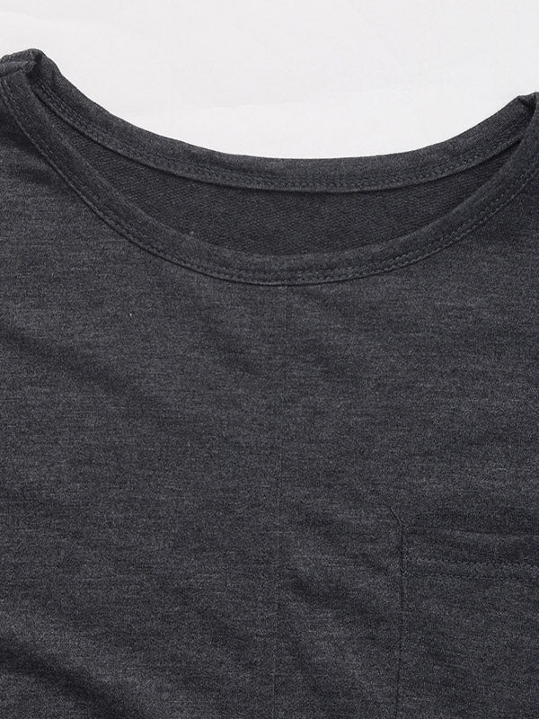 Charcoal Long-Sleeve Relaxed Blouse — view 4