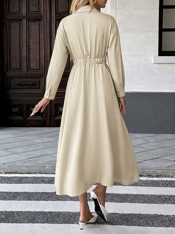 Apricot Longline Shirt Dress — view 2