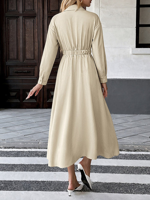 Apricot Longline Shirt Dress — view 2
