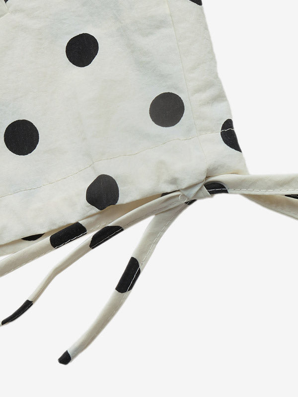 Apricot Collared Polka Dot Coat — view 4