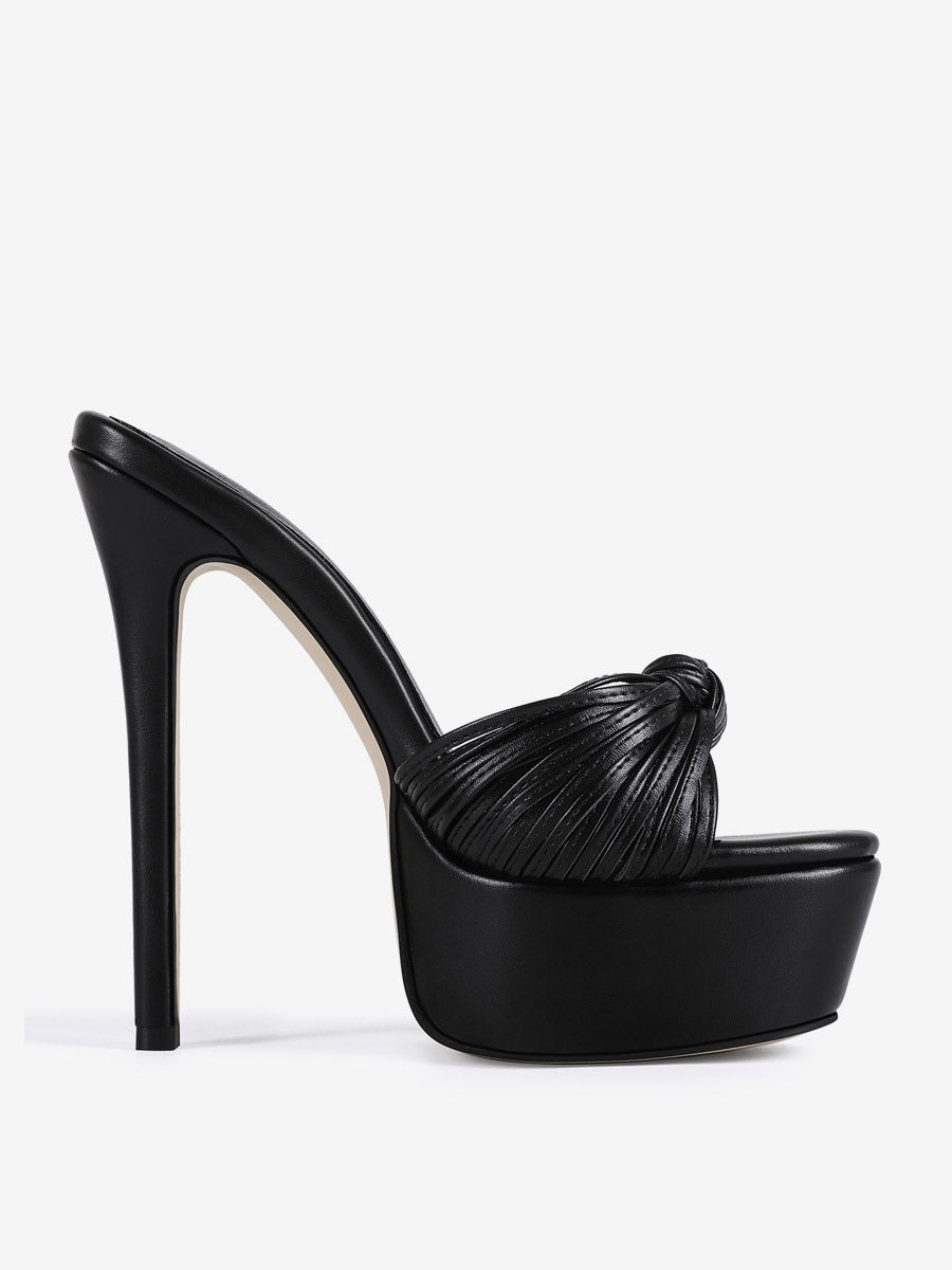 black open toe sandals — view 5