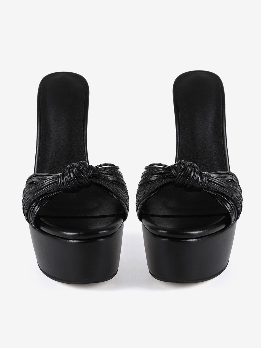 Black Open-Toe Sandals — view 6