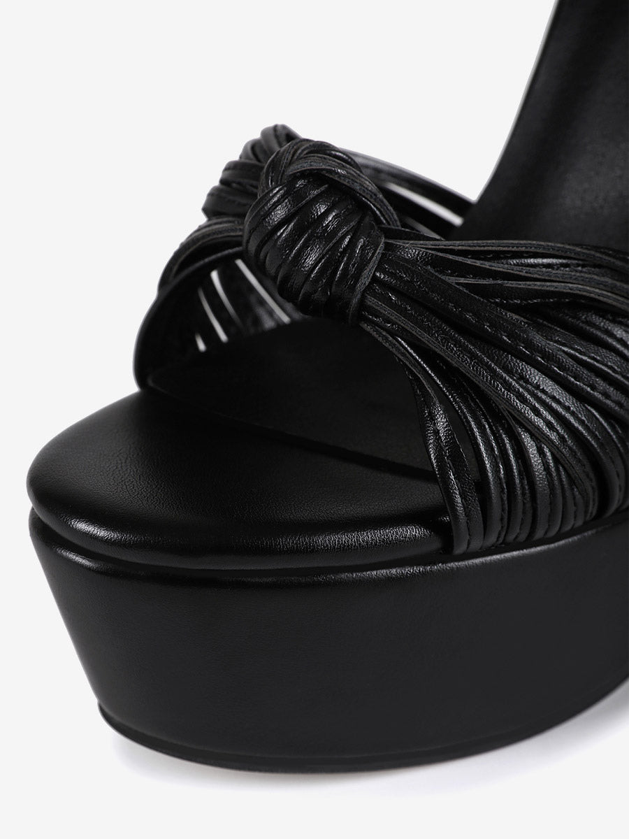 black open toe sandals — view 7