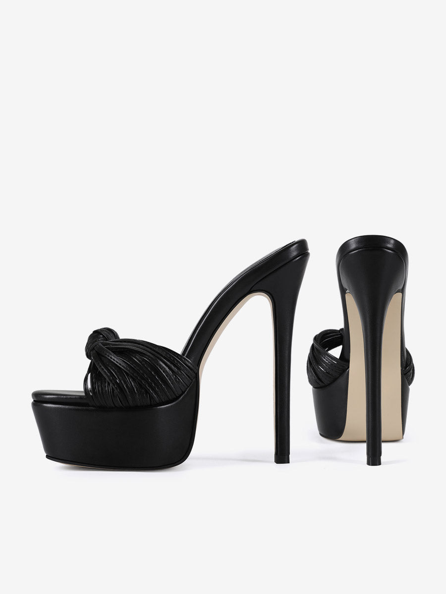 Black Open-Toe Sandals — view 8