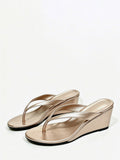 Gold Wedge Sandals — view 7