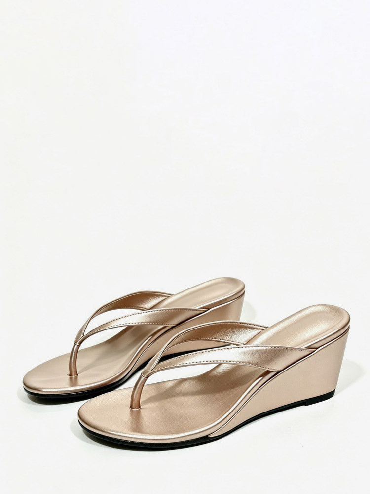 Gold Wedge Sandals — view 7