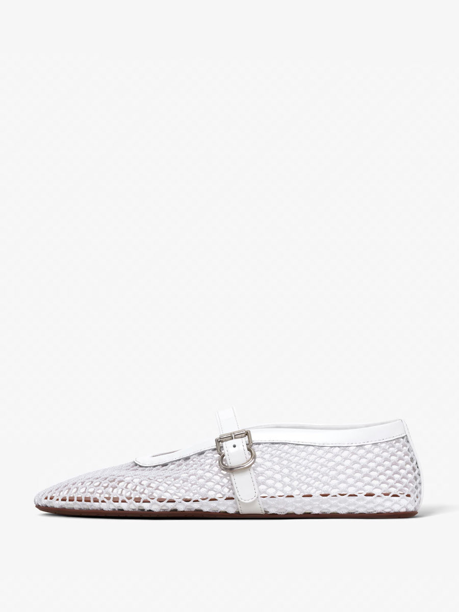 gold round toe ballet flats — view 5