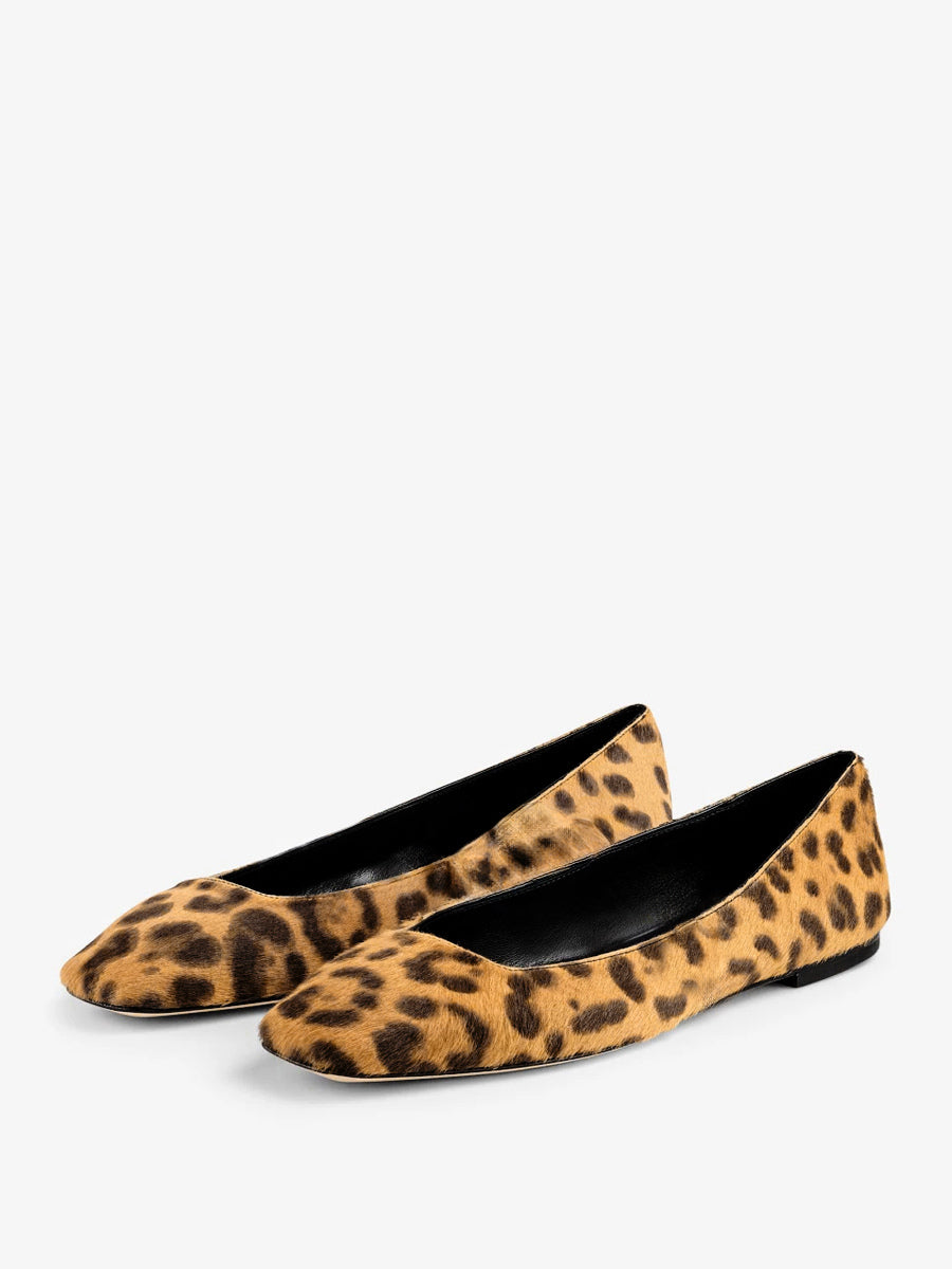 leopard print slip on ballet flats — view 4