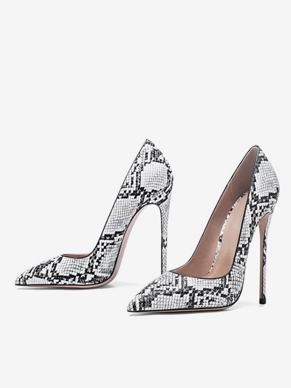 Python Pointed-Toe Stiletto Court Shoes — view 5