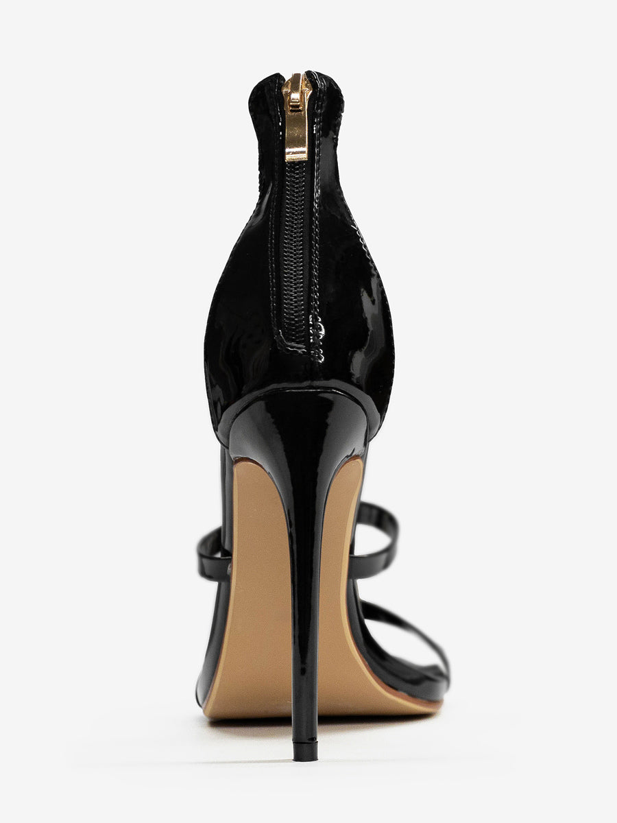 Apricot Open-Toe Stiletto Strappy Sandals — view 12