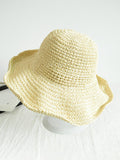 ivory woven hat — view 6