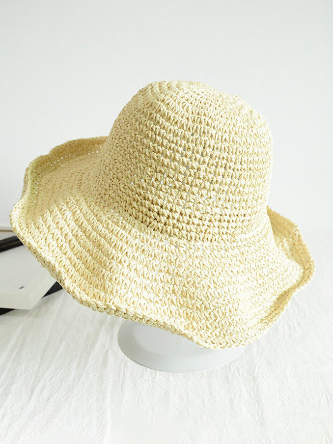 ivory woven hat — view 6