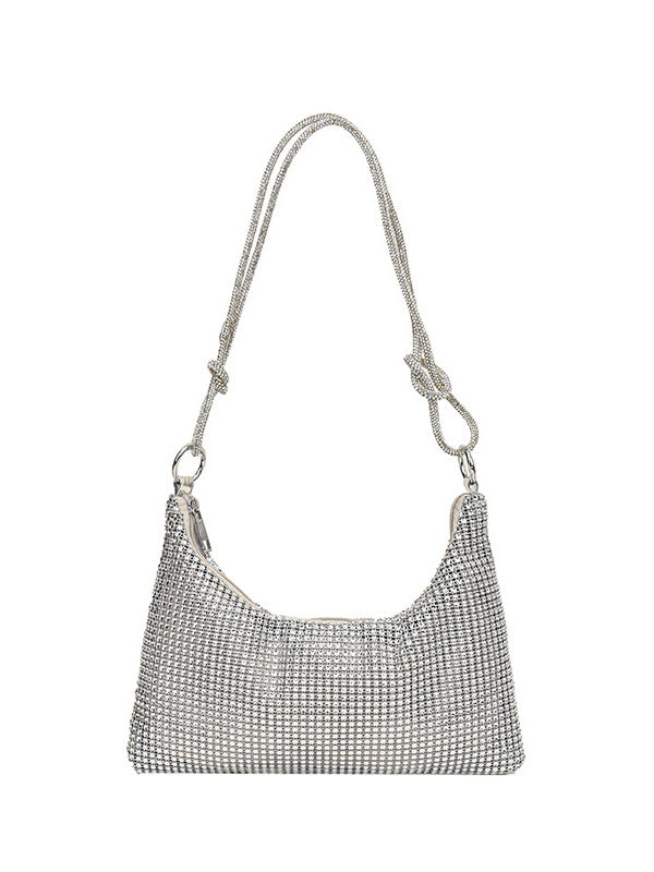 champagne embellished handbag — view 5
