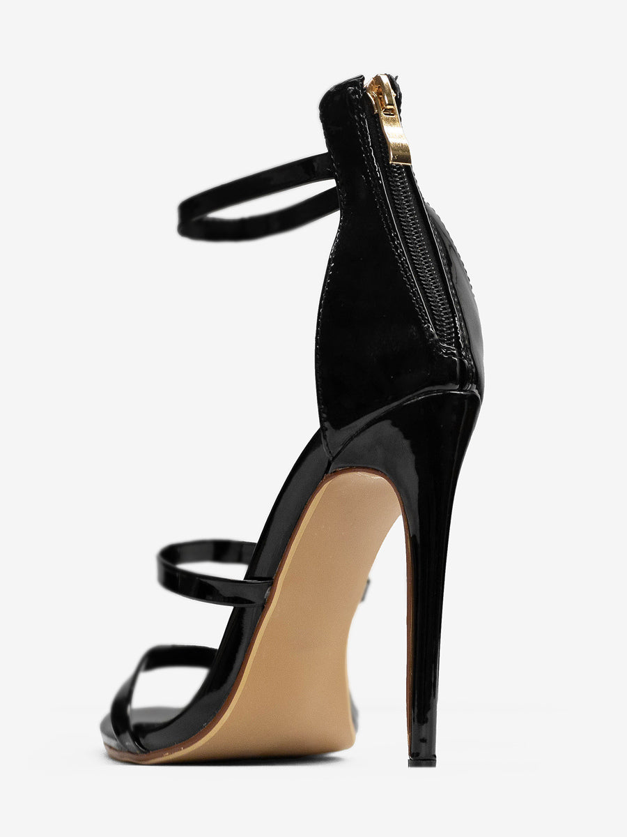 Apricot Open-Toe Stiletto Strappy Sandals — view 11