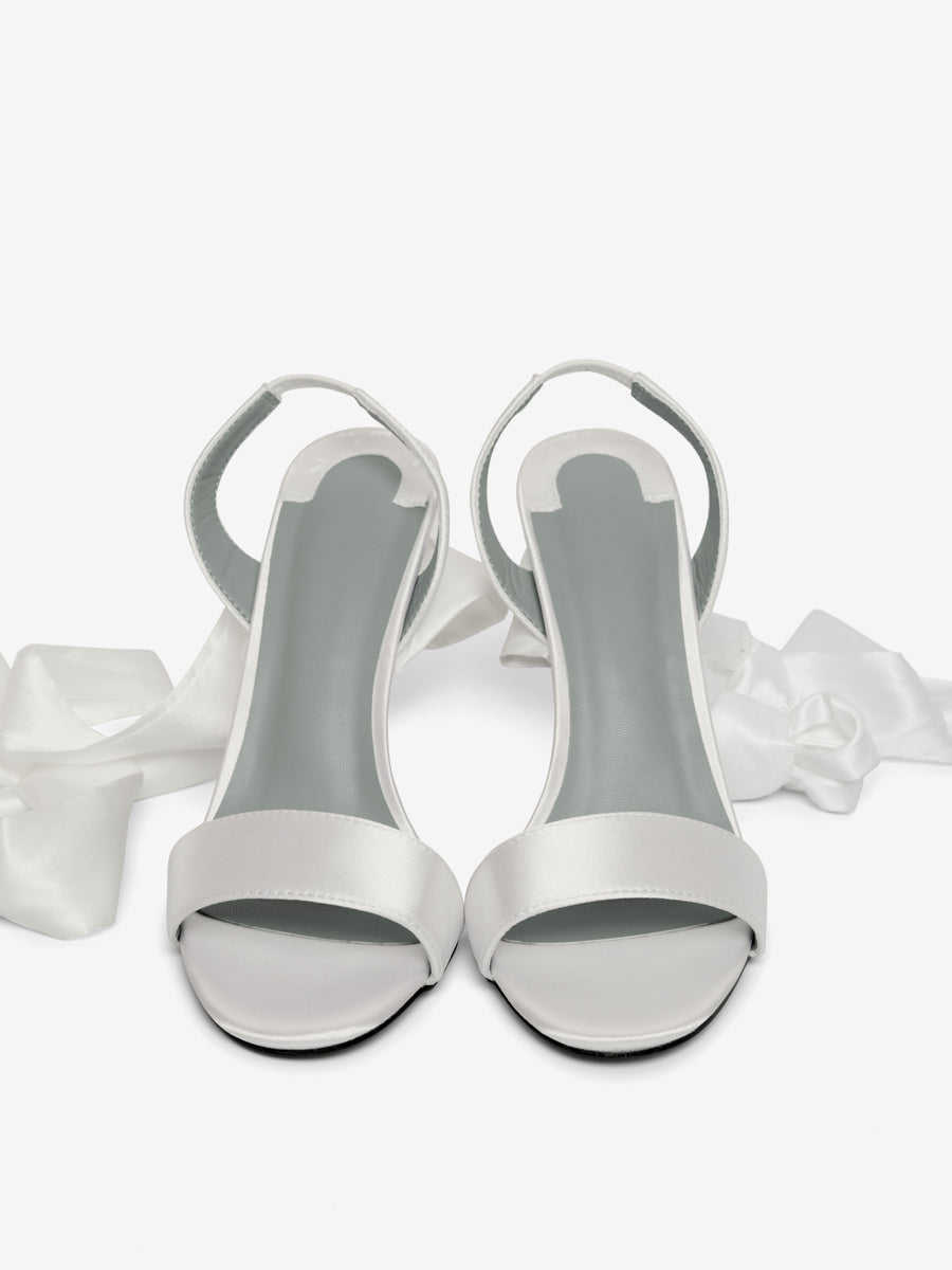 Black Round-Toe Ankle-Strap Lace-Up Sandals — view 2