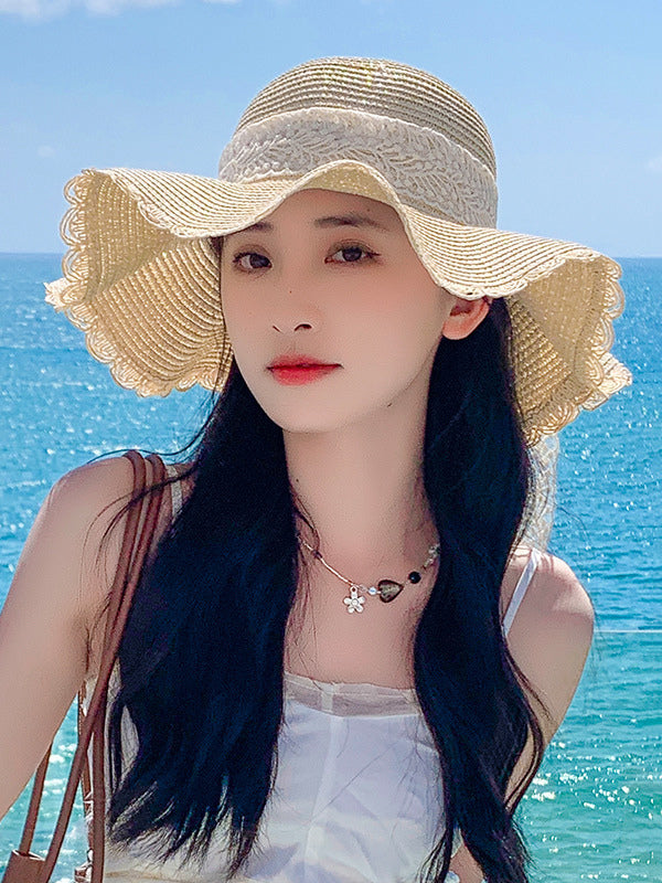 ivory lace bow detail hat — view 3