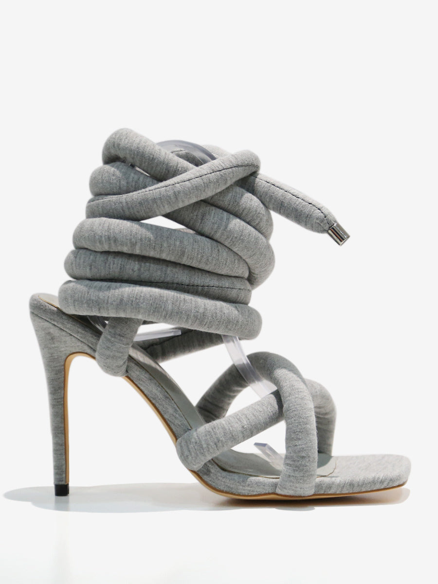 rose lace up gladiator sandals — view 11