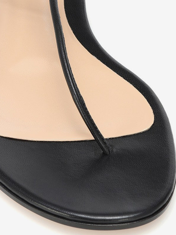 Black Lace-Up Sandals — view 4