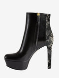 Python Round-Toe Platform Ankle Boots — view 6