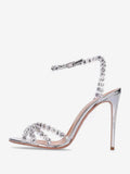 Transparent Open-Toe Ankle-Strap Stiletto Sandals — view 5