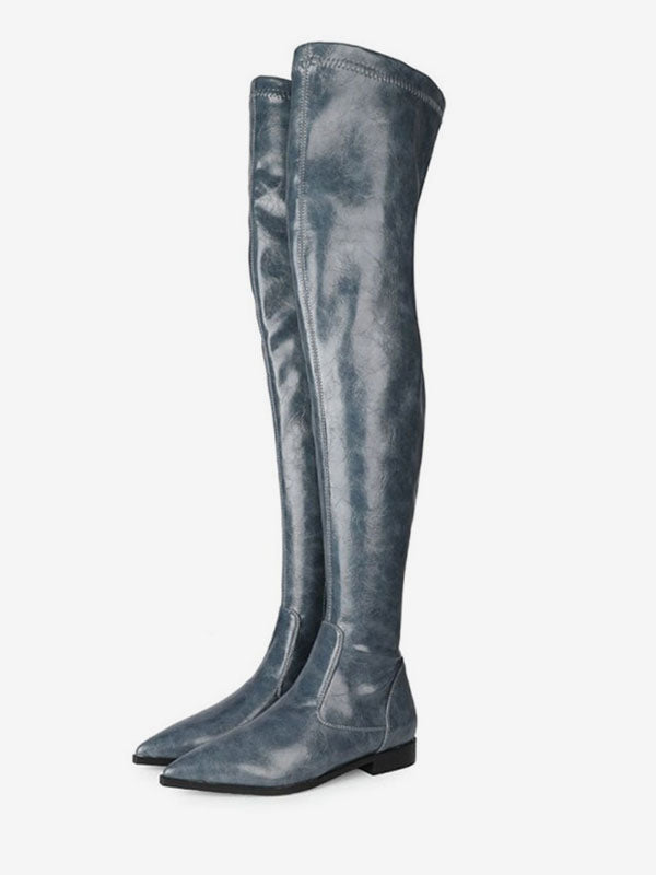 Apricot Pointed-Toe Over-The-Knee Boots — view 3
