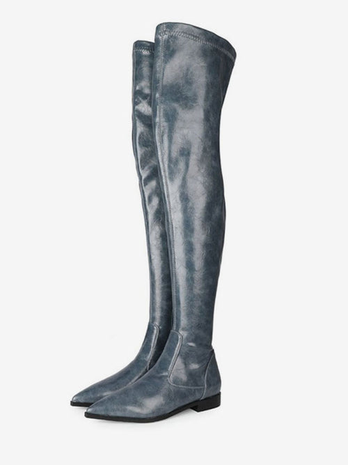 Apricot Pointed-Toe Over-The-Knee Boots — view 3