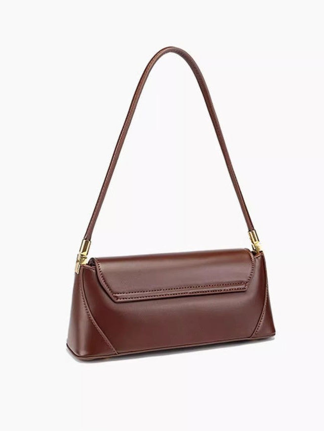 brown leather handbag — view 2