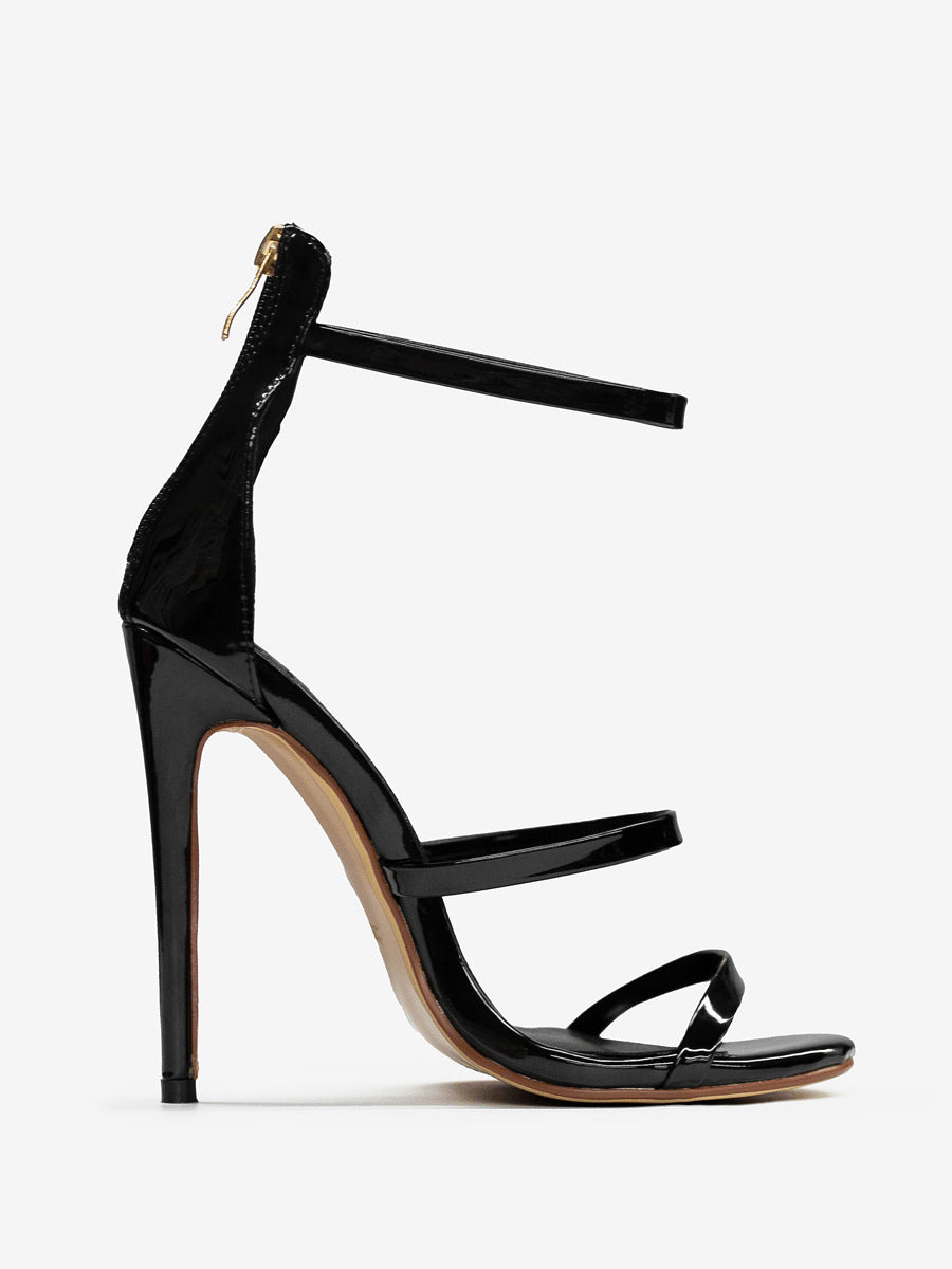 Apricot Open-Toe Stiletto Strappy Sandals — view 13