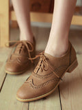 Brown Lace-Up Loafers — view 1