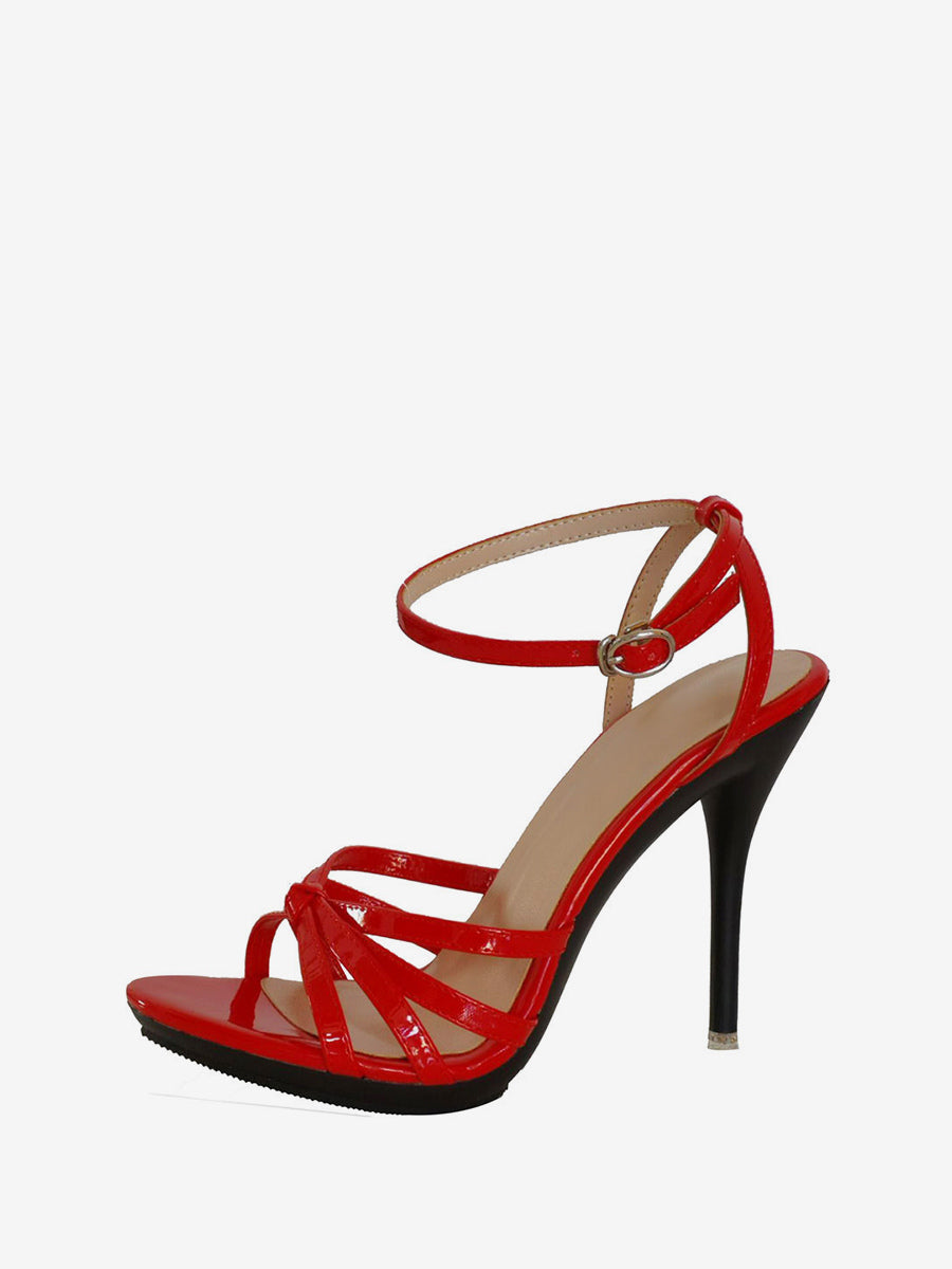 Gold Stiletto Strappy Sandals — view 1
