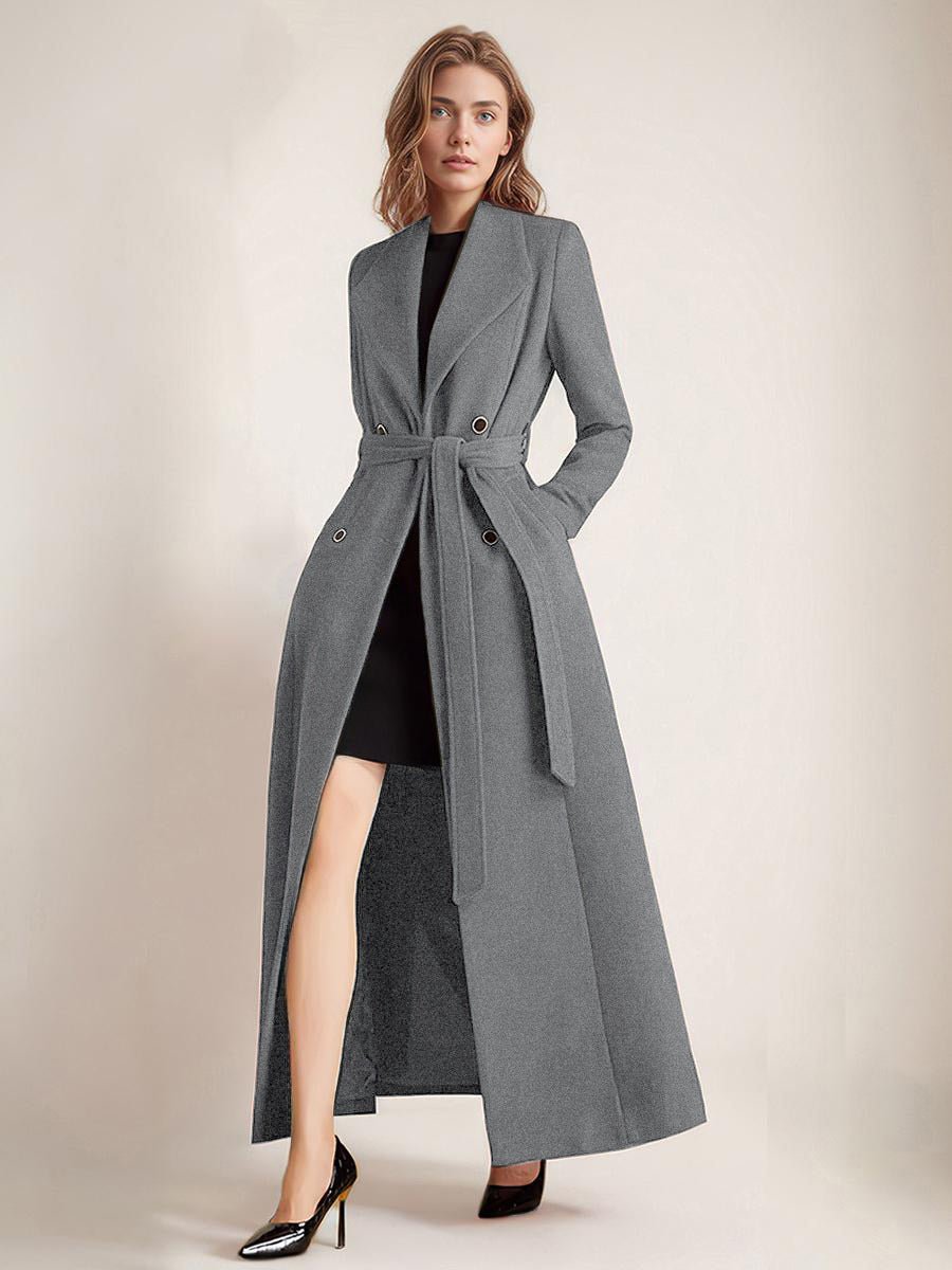 Green Double-Breasted Maxi Coat — view 8