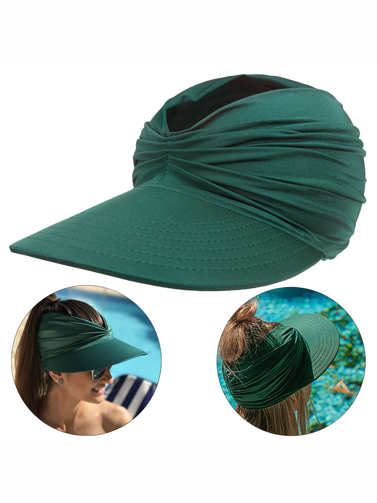 grass green stretch panel hat — view 2