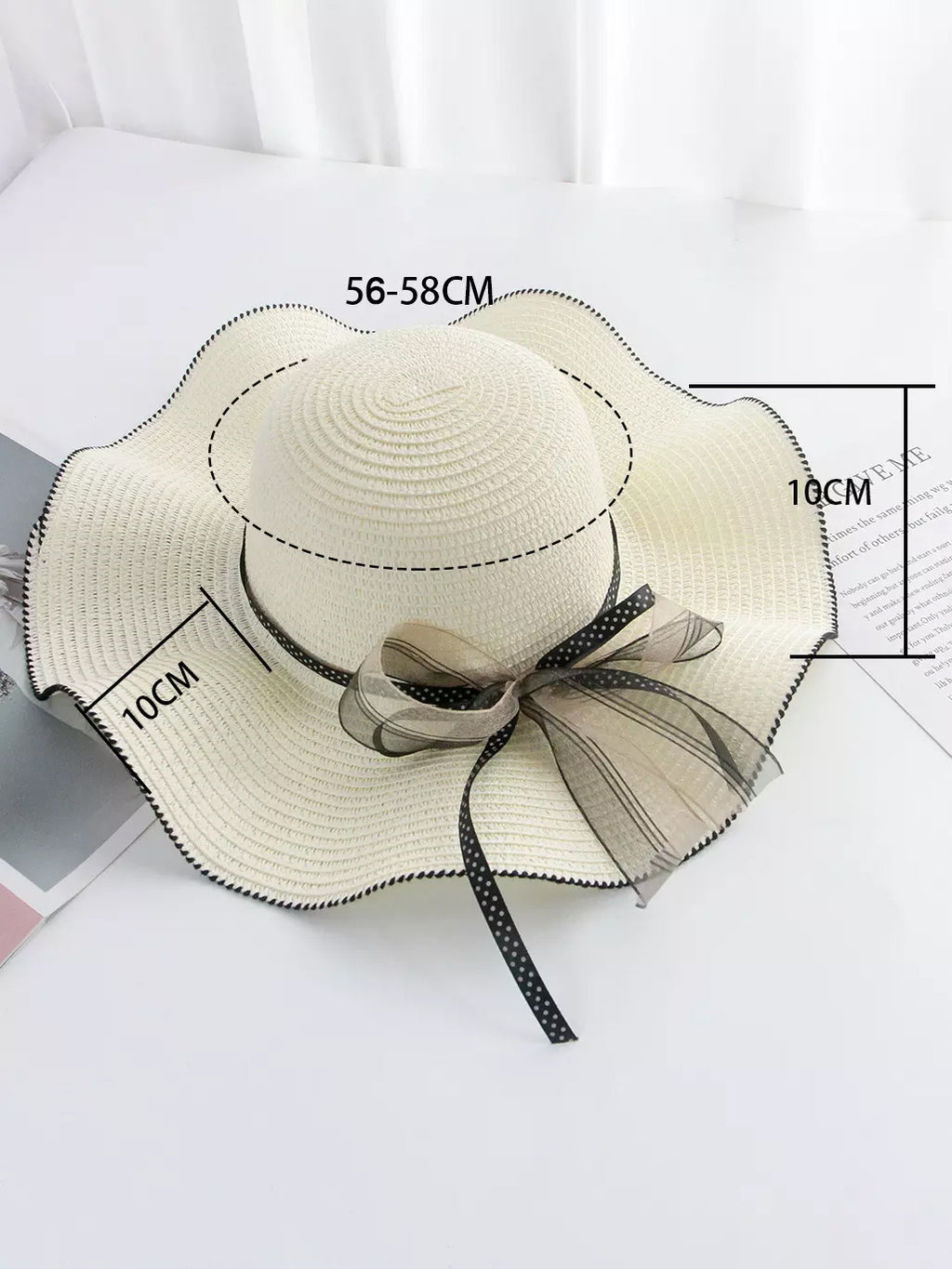 ivory bow detail hat — view 9