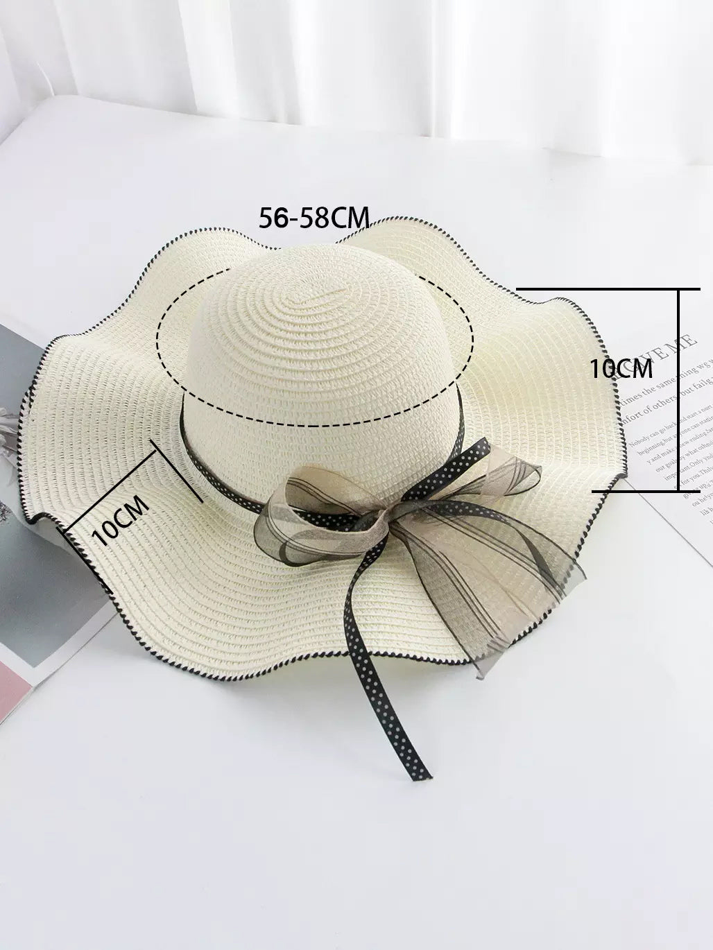 ivory bow detail hat — view 9