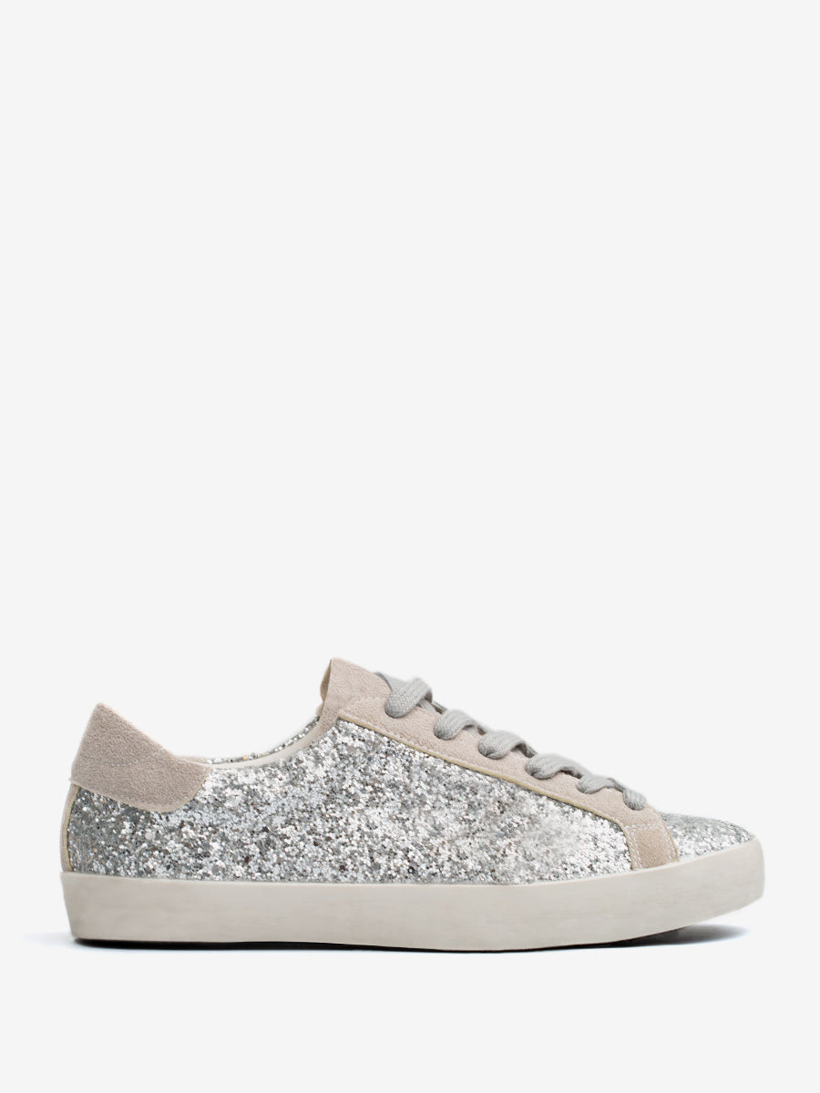 Black Lace-Up Metallic Trainers — view 3