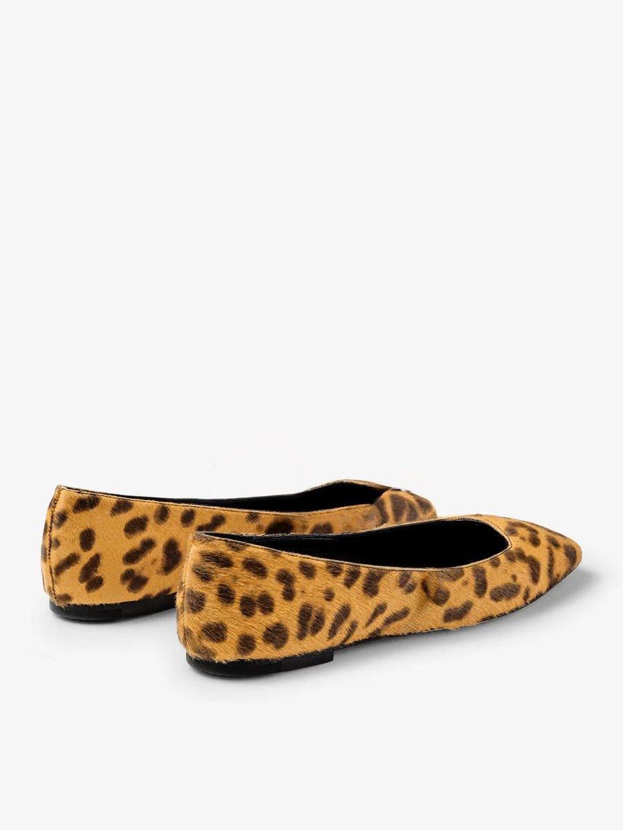 leopard print slip on ballet flats — view 3