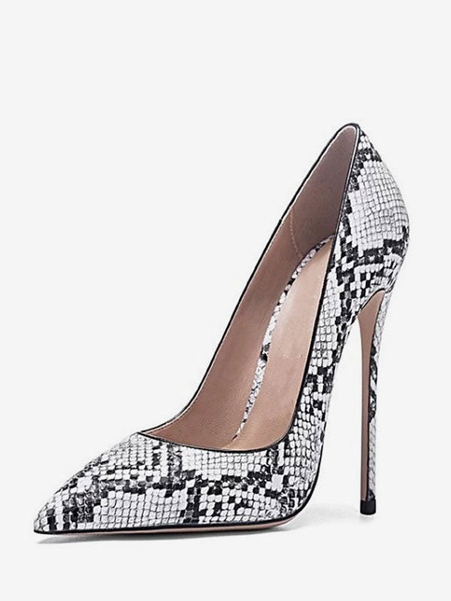 Python Pointed-Toe Stiletto Court Shoes — view 1